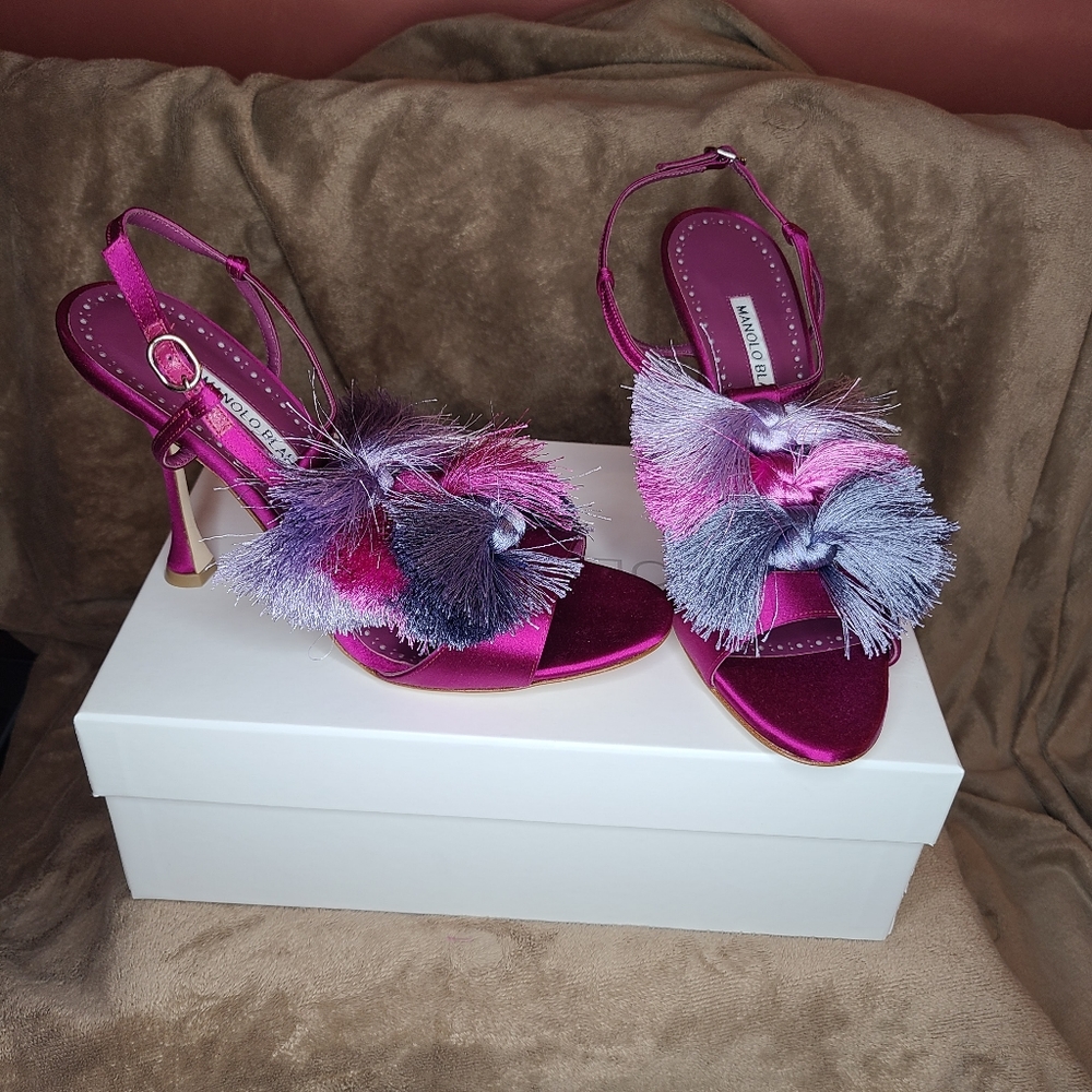 Manolo Blahnik Slingback Sandals - Picture 2 of 8
